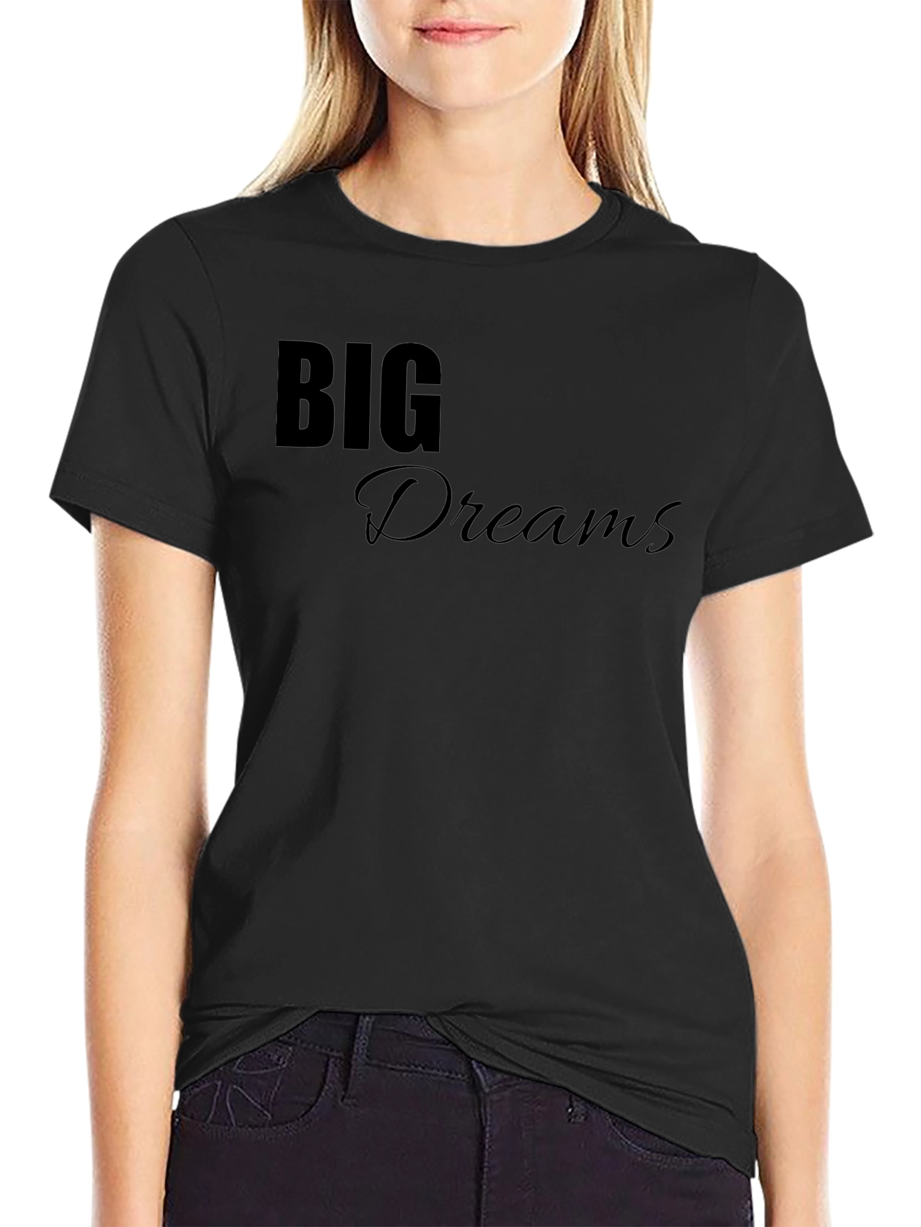 Big Dreams Black T-Shirt - Motivational Tee