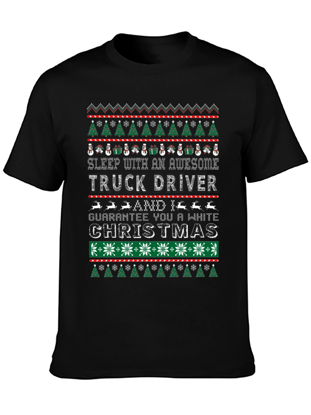 Awesome Truck Driver Ugly Christmas T-Shirt