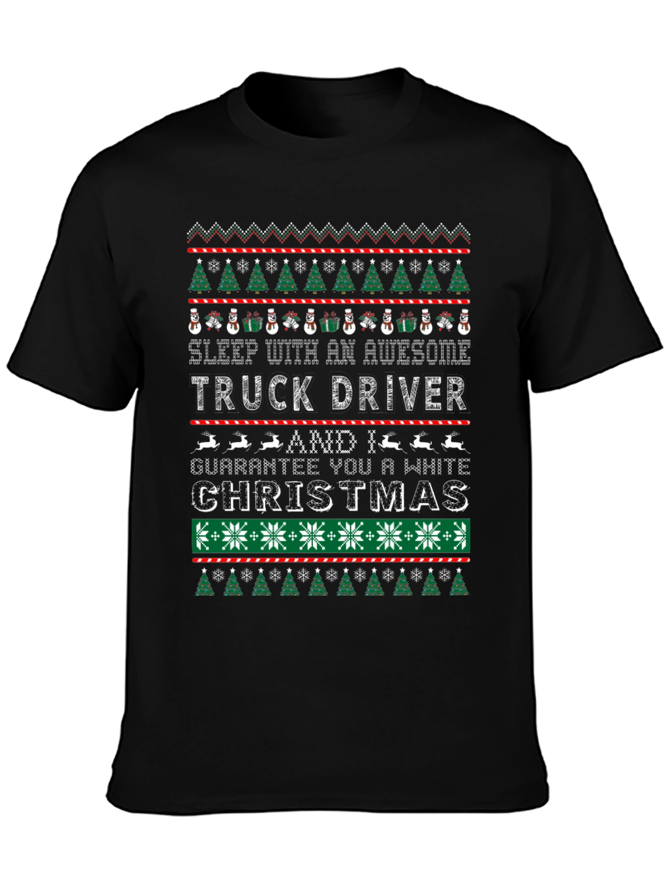 Awesome Truck Driver Ugly Christmas T-Shirt