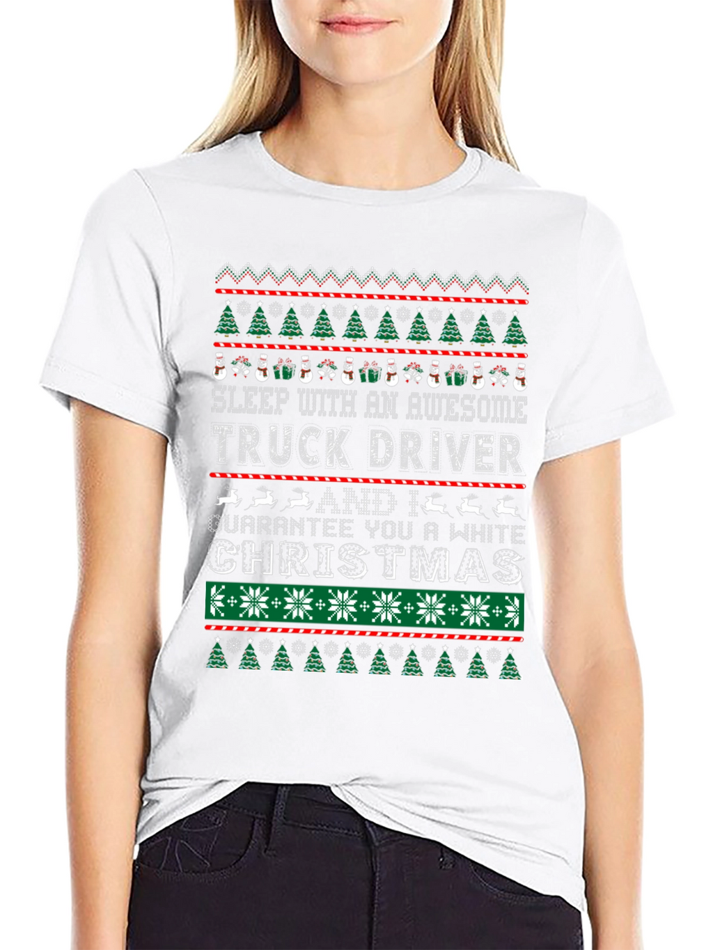 Awesome Truck Driver Ugly Christmas T-Shirt