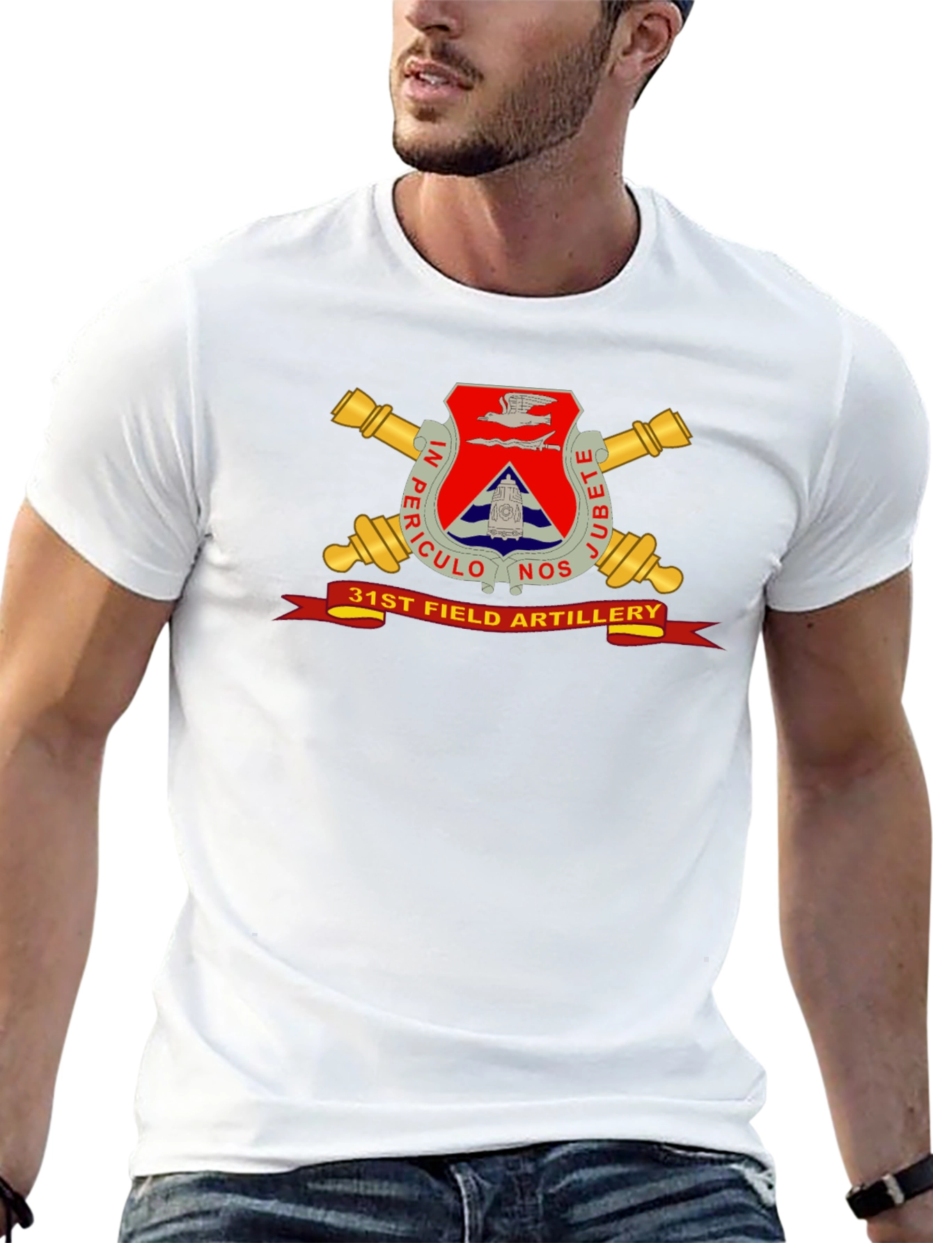 31st Field Artillery Black T-Shirt