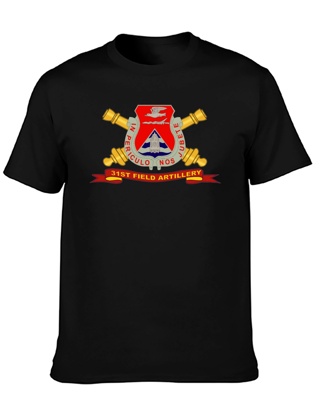 31st Field Artillery Black T-Shirt