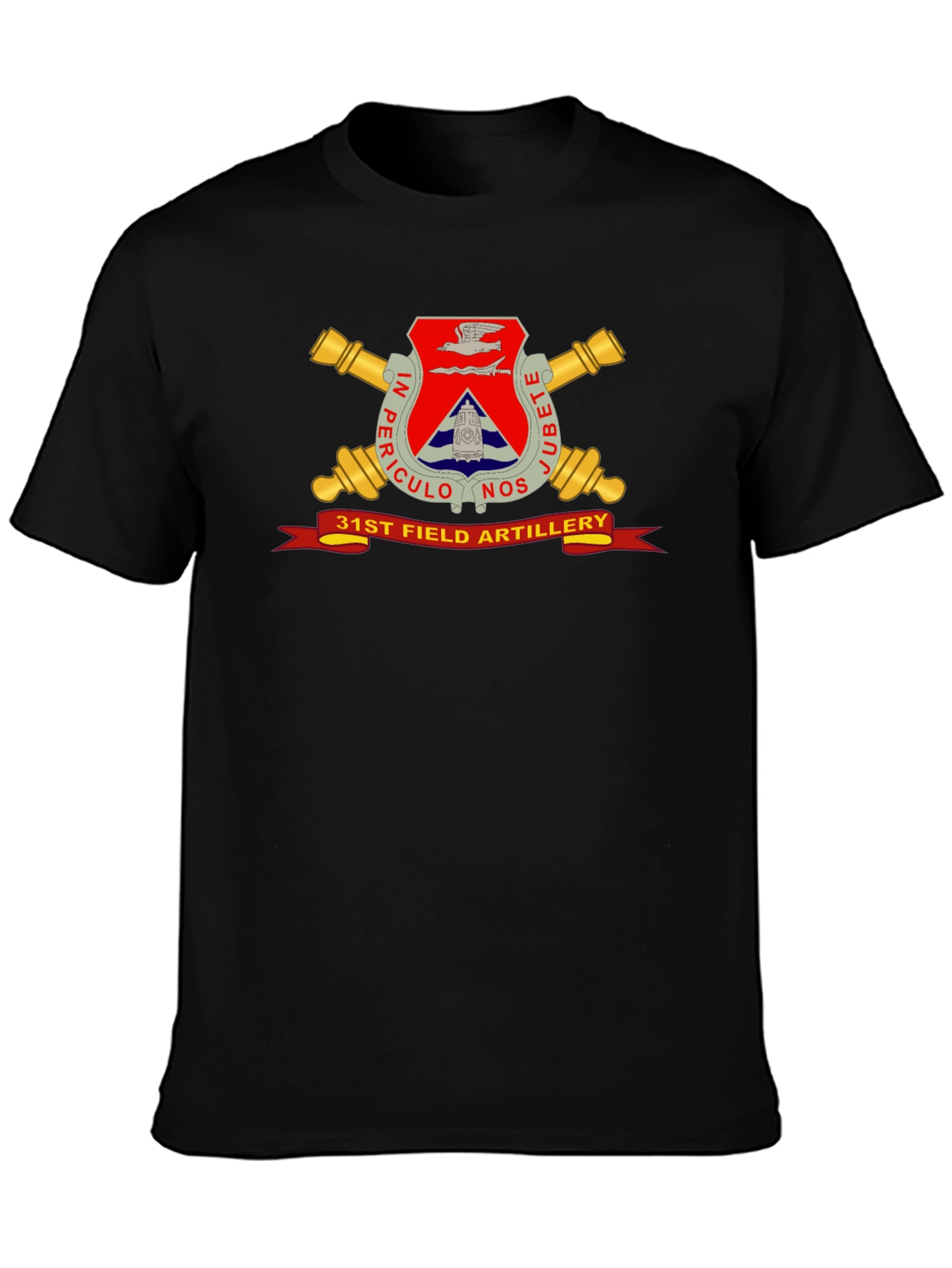 31st Field Artillery Black T-Shirt