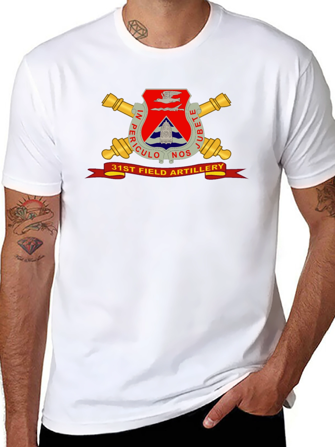 31st Field Artillery Black T-Shirt