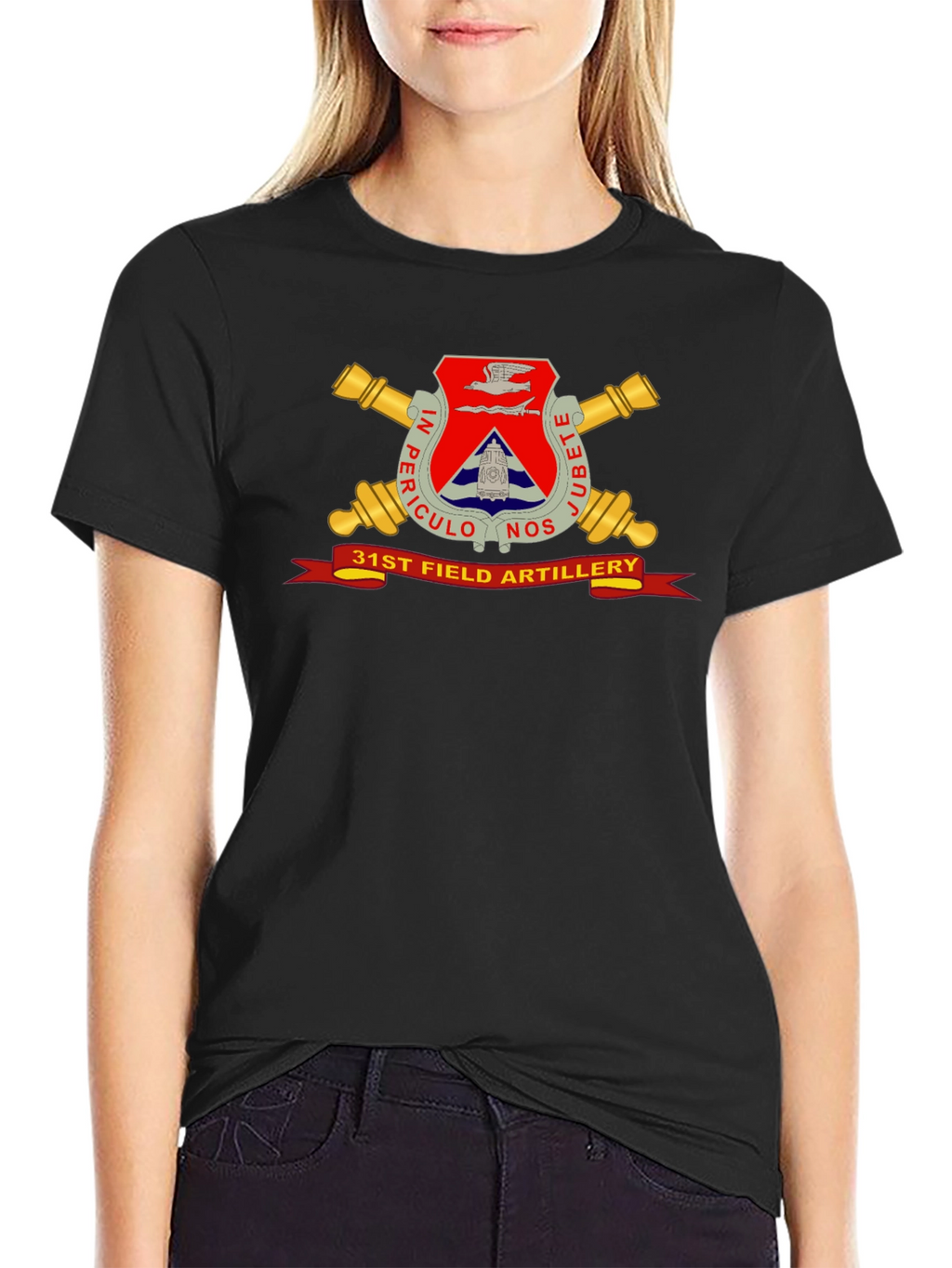 31st Field Artillery Black T-Shirt
