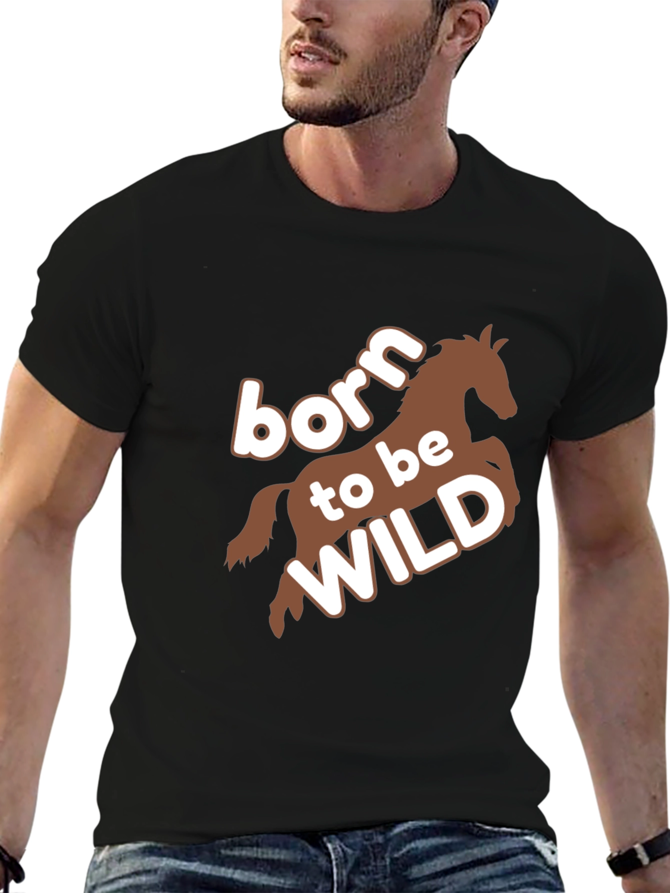 Born to be Wild Horse Graphic T-Shirt
