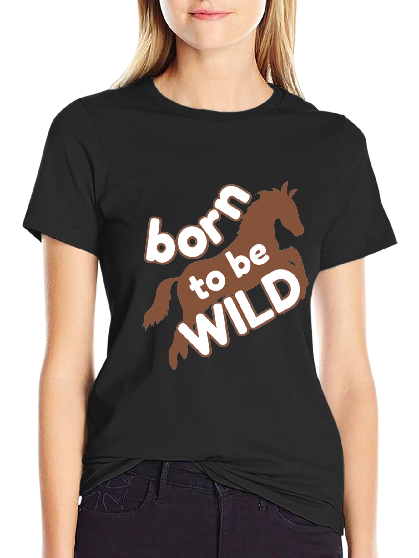 Born to be Wild Horse Graphic T-Shirt