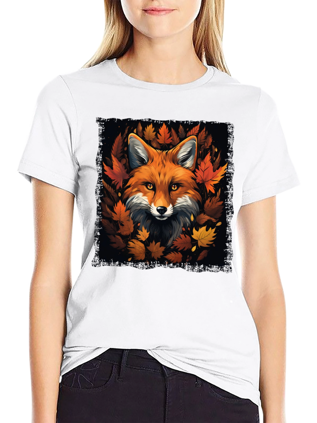 Fox & Fall Leaves Graphic Tee