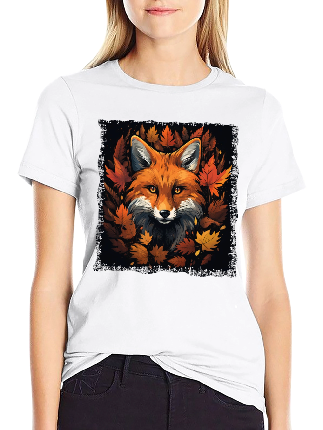 Fox & Fall Leaves Graphic Tee