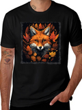 Fox & Fall Leaves Graphic Tee