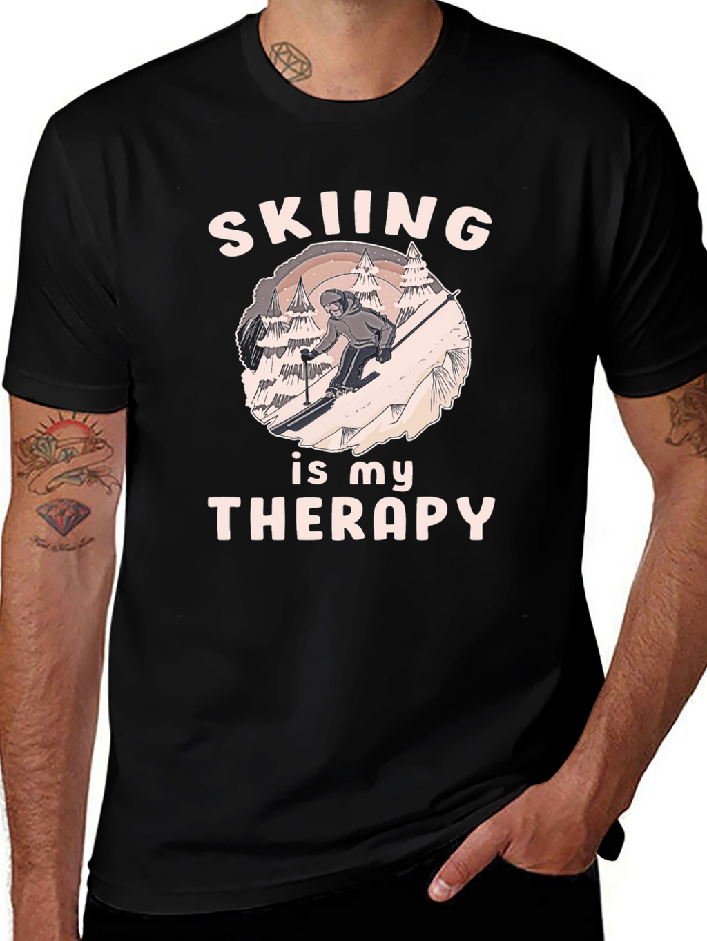 Skiing Therapy T-Shirt - Winter Sport Apparel