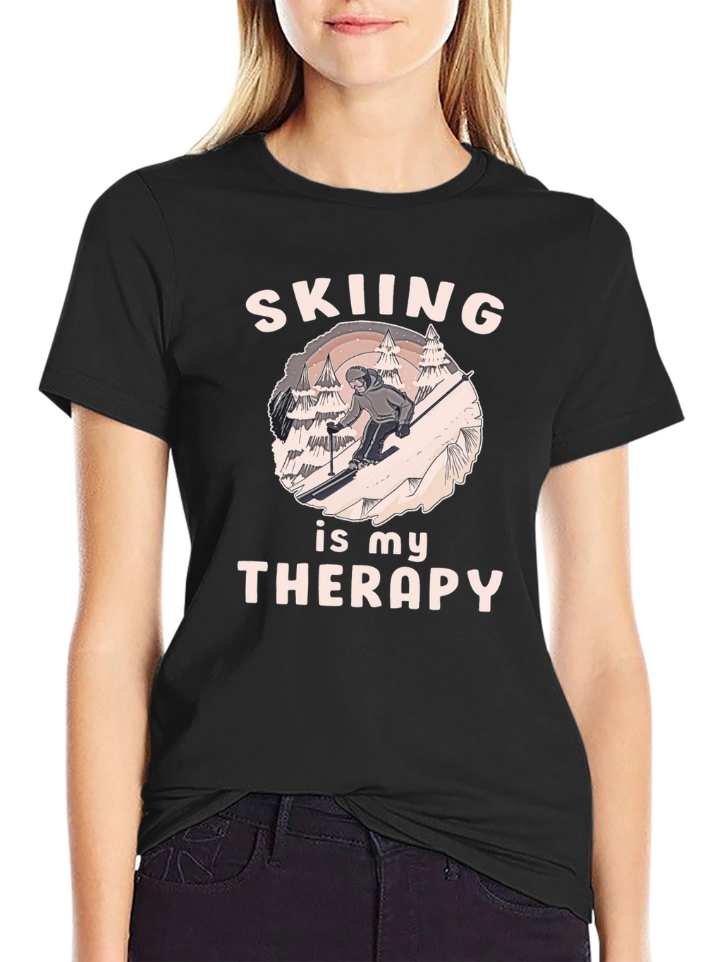 Skiing Therapy T-Shirt - Winter Sport Apparel