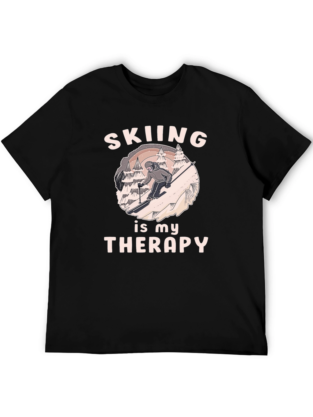 Skiing Therapy T-Shirt - Winter Sport Apparel