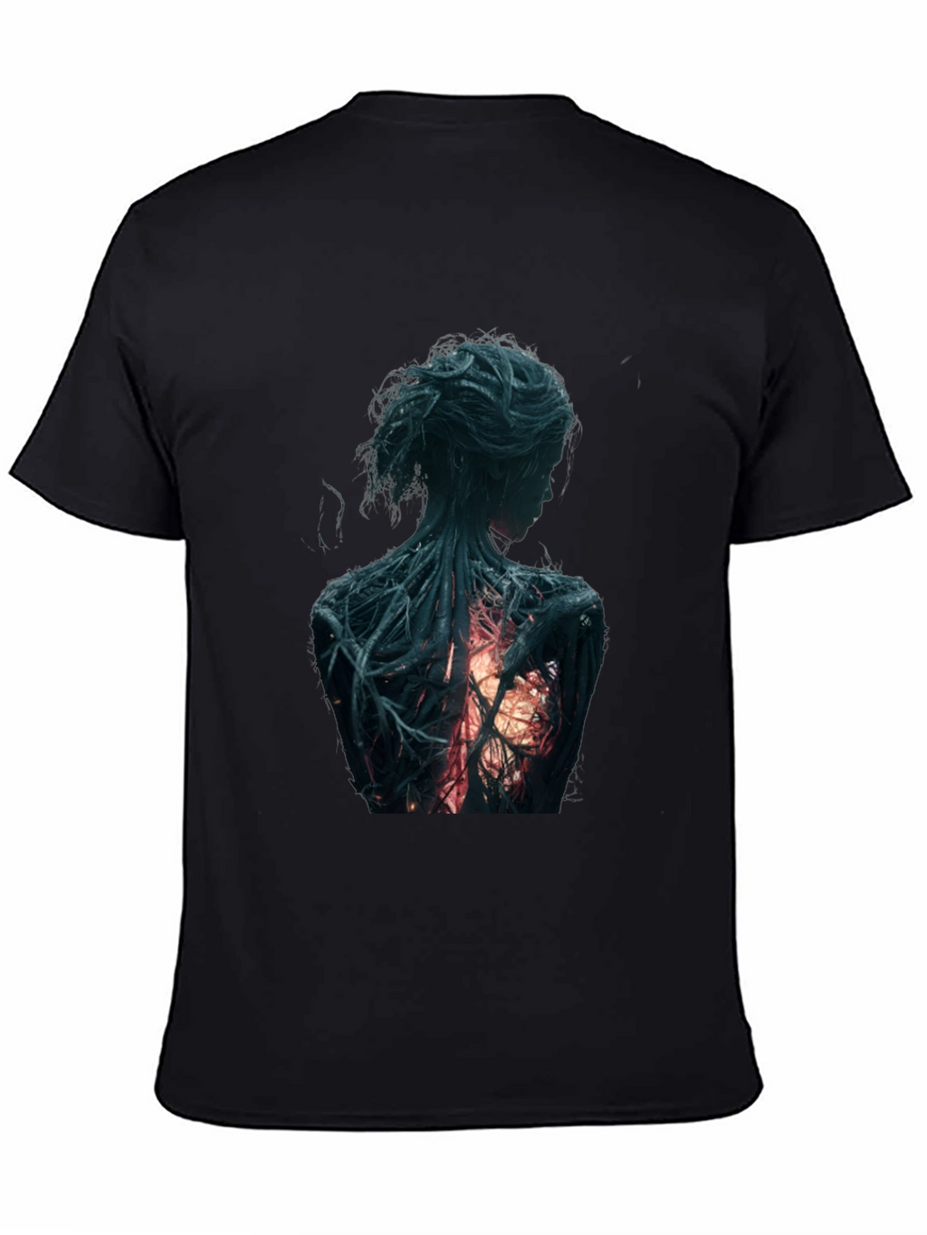 Artsy Back Graphic Black T-Shirt