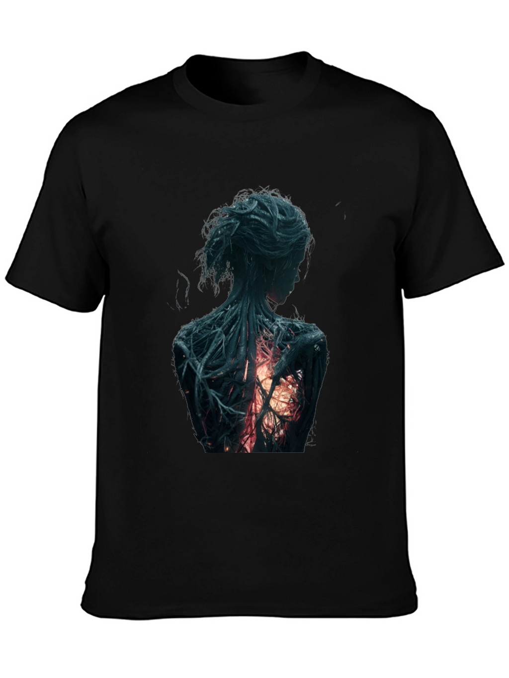 Artsy Back Graphic Black T-Shirt