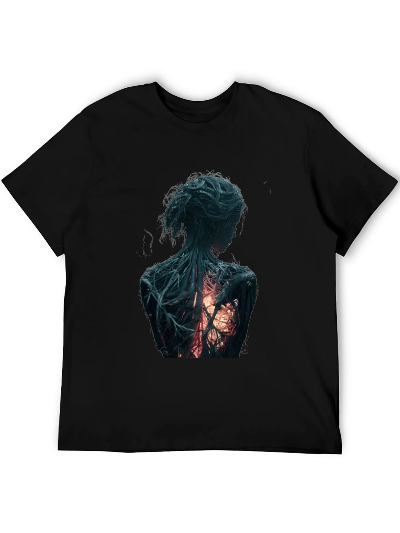 Artsy Back Graphic Black T-Shirt