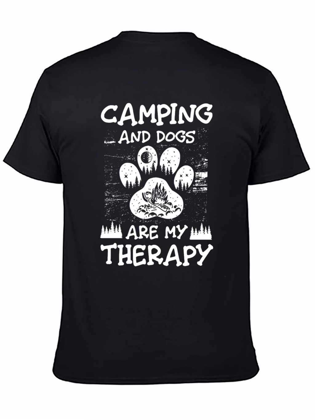 Camping and Dogs Therapy T-Shirt
