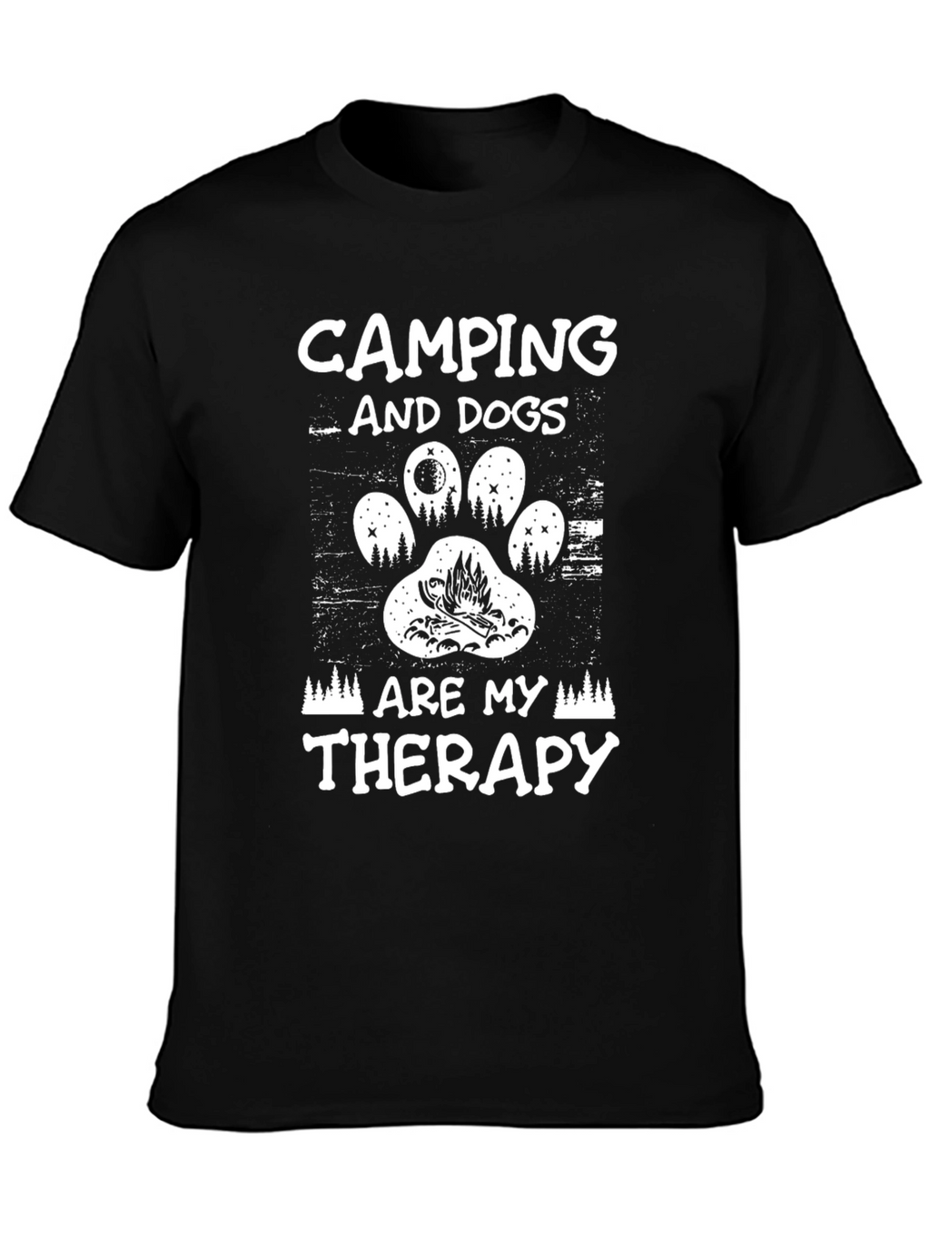 Camping and Dogs Therapy T-Shirt