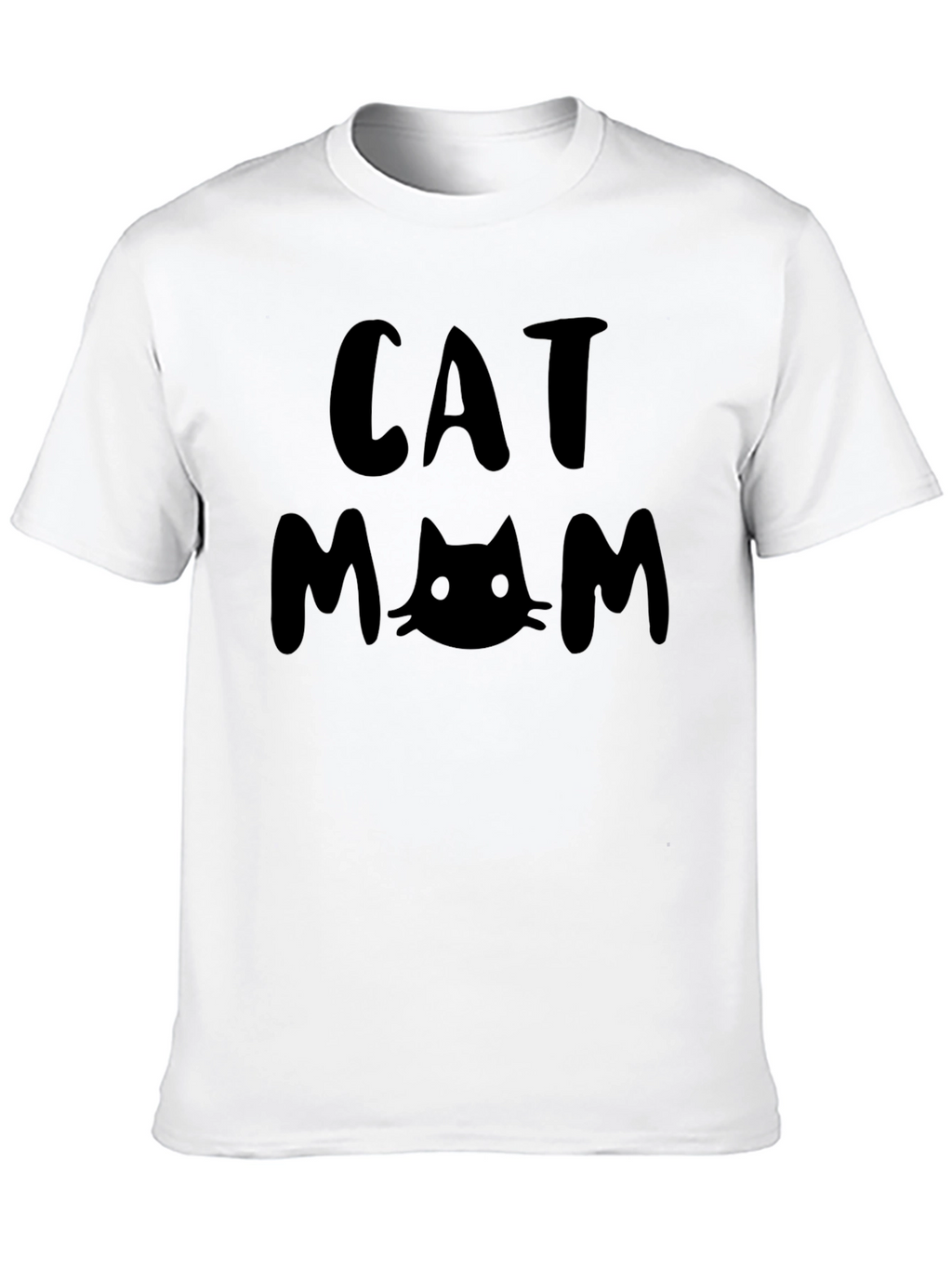 Cat Mom Black Graphic T-Shirt