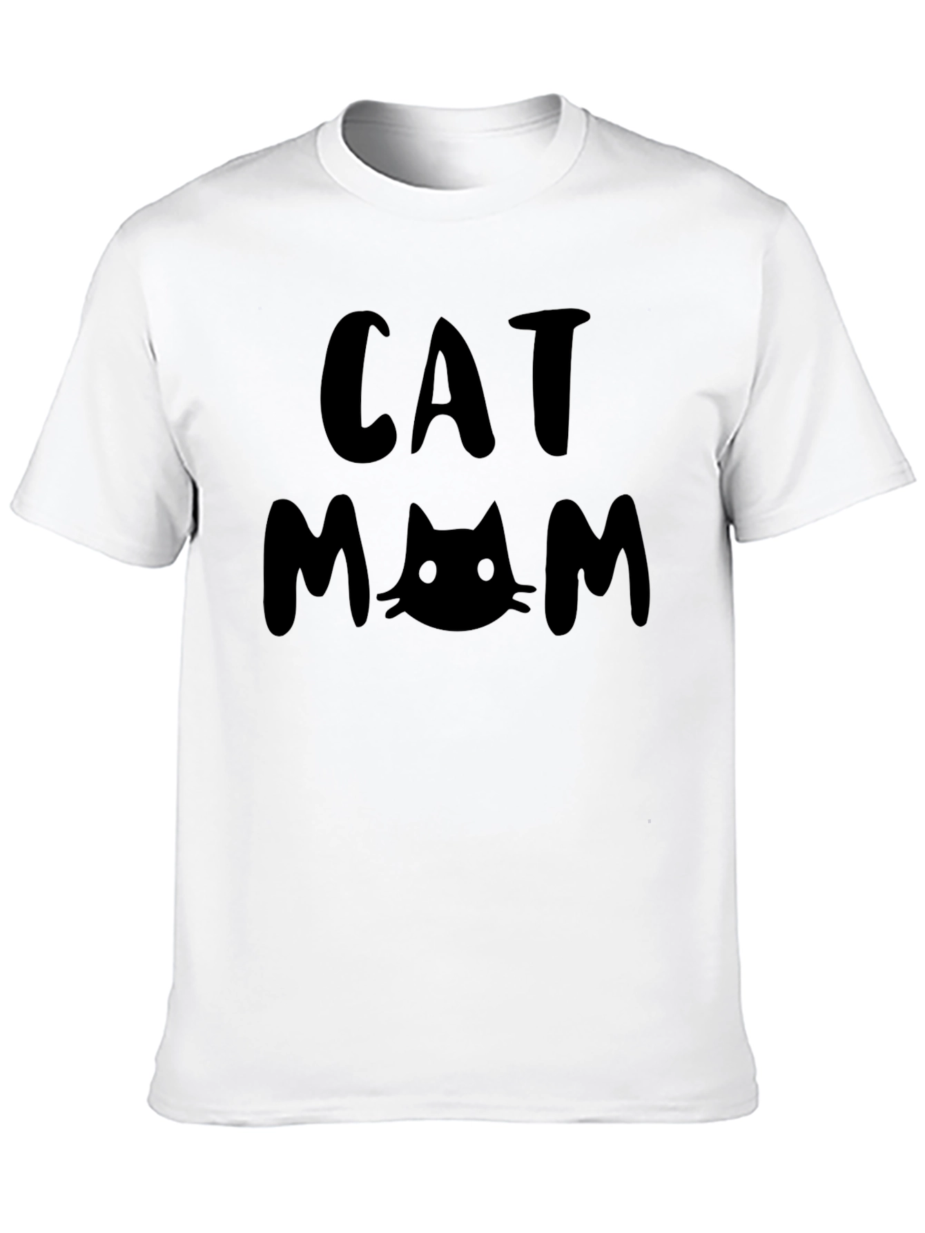 Cat Mom Black Graphic T-Shirt