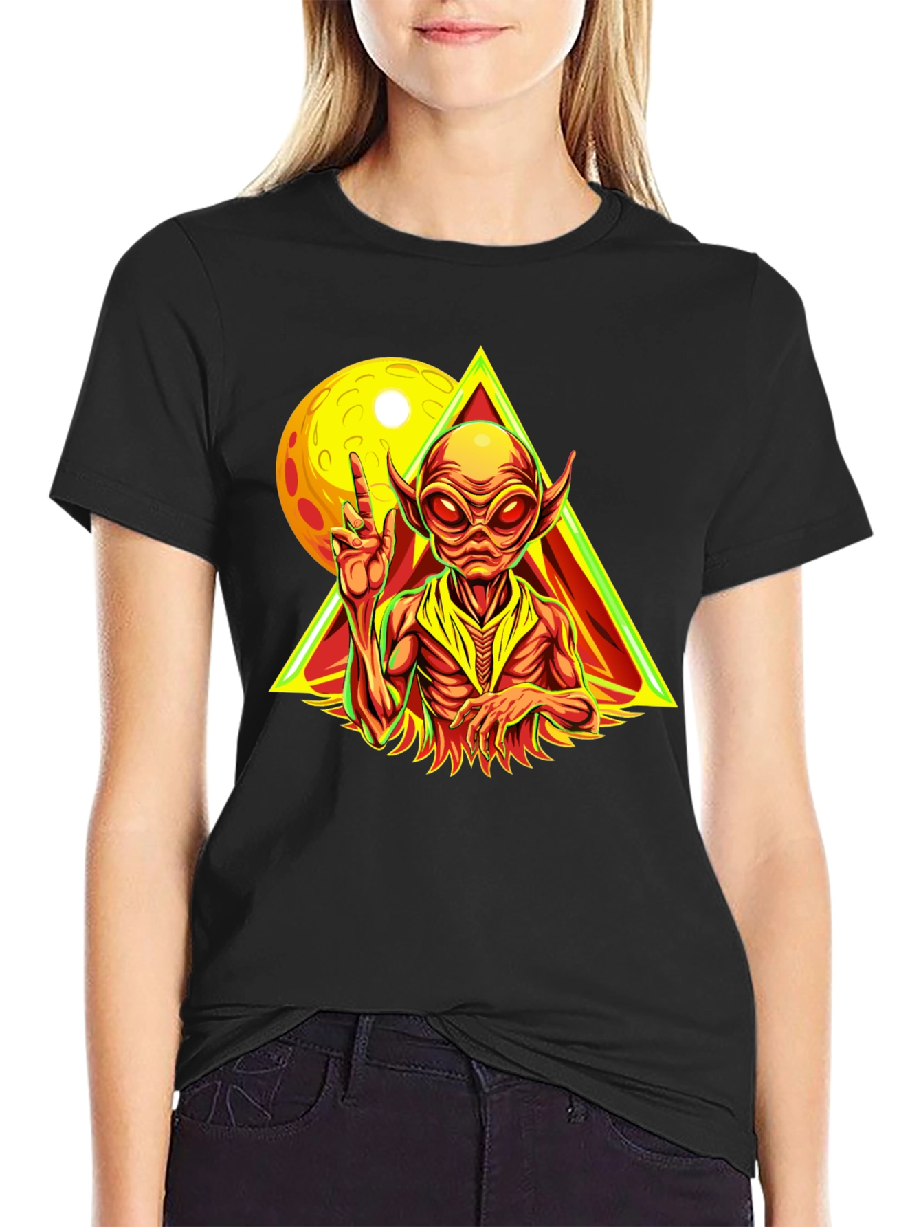 Alien Peace Sign T-Shirt - Out of This World Style