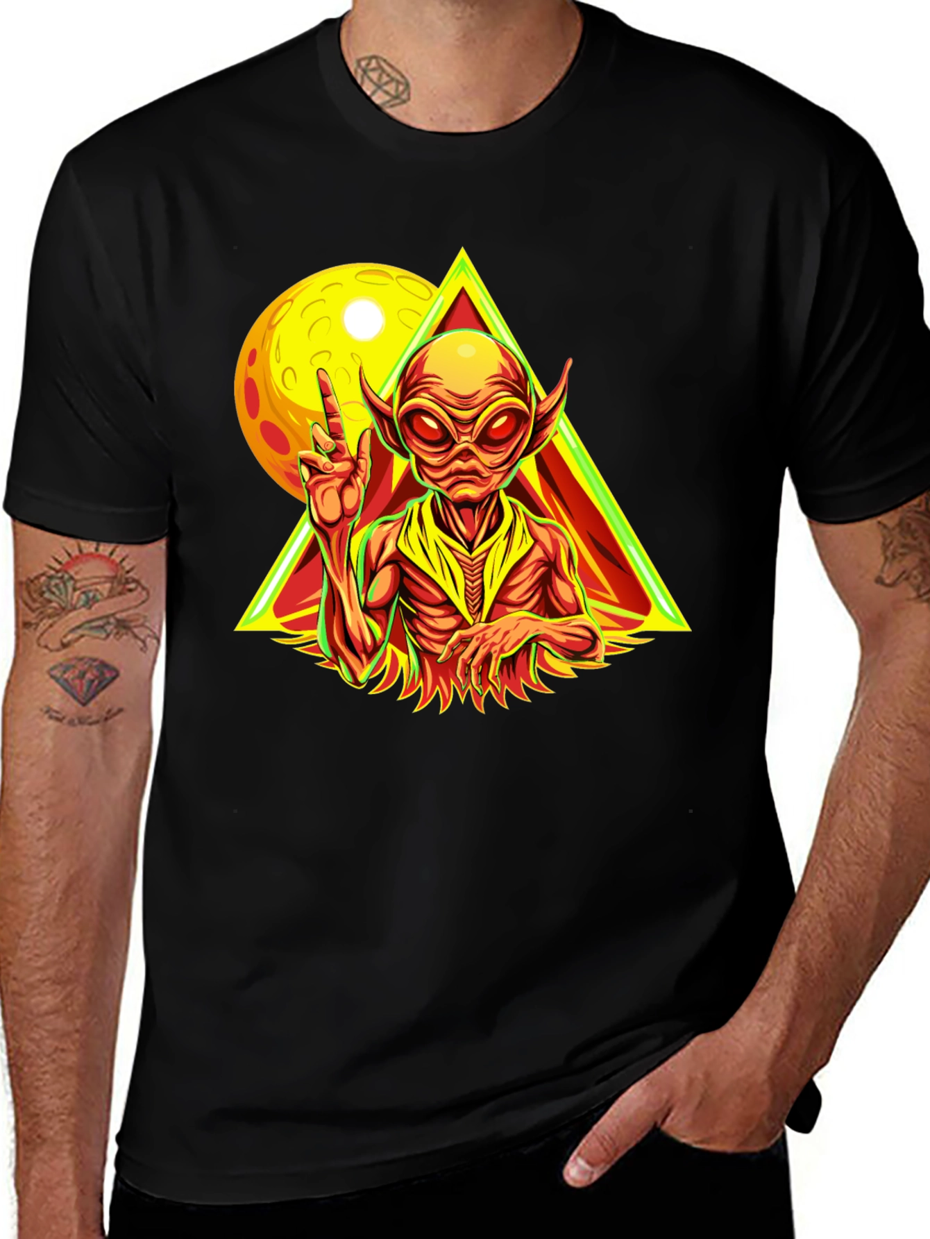 Alien Peace Sign T-Shirt - Out of This World Style