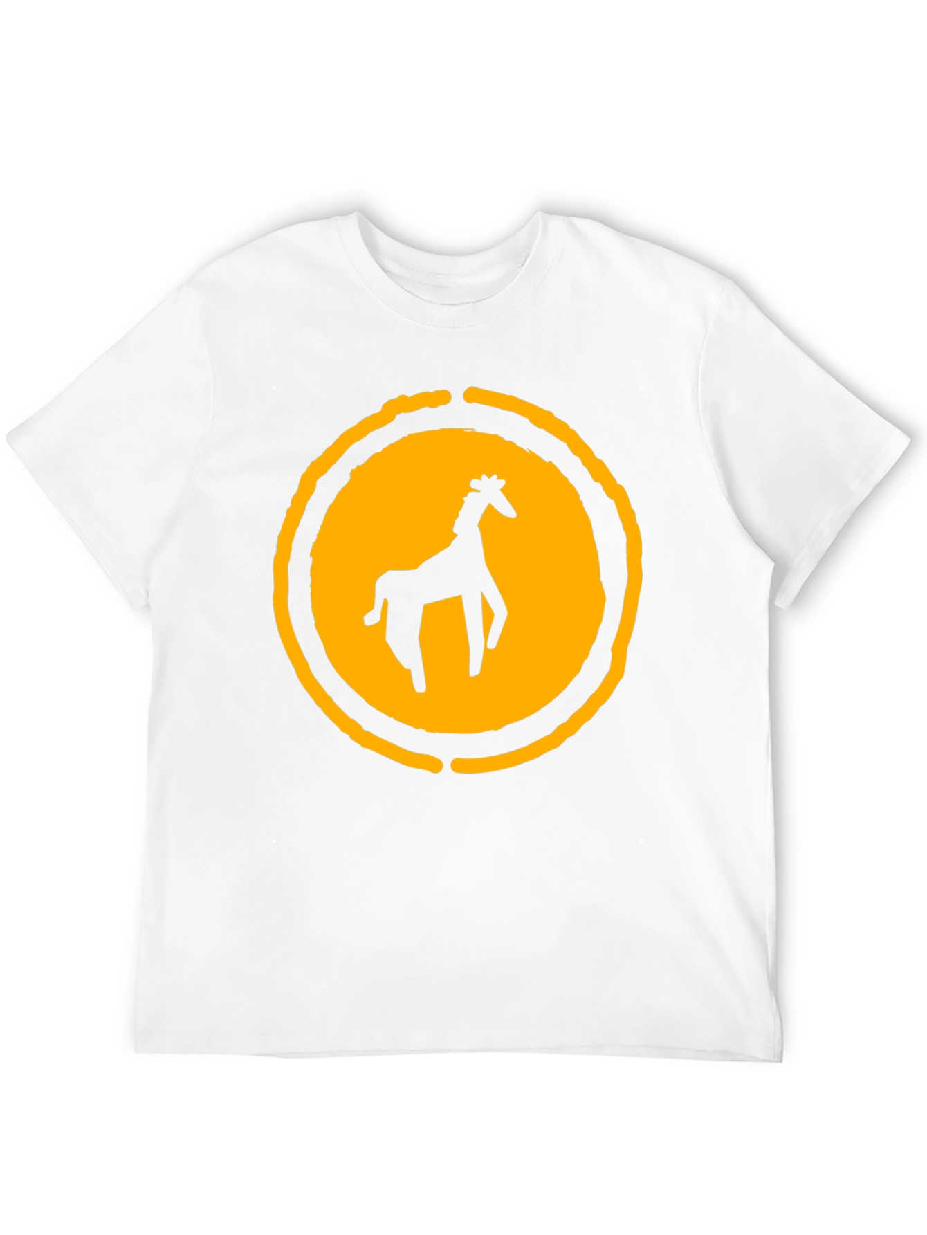 Black T-Shirt with Giraffe Graphic