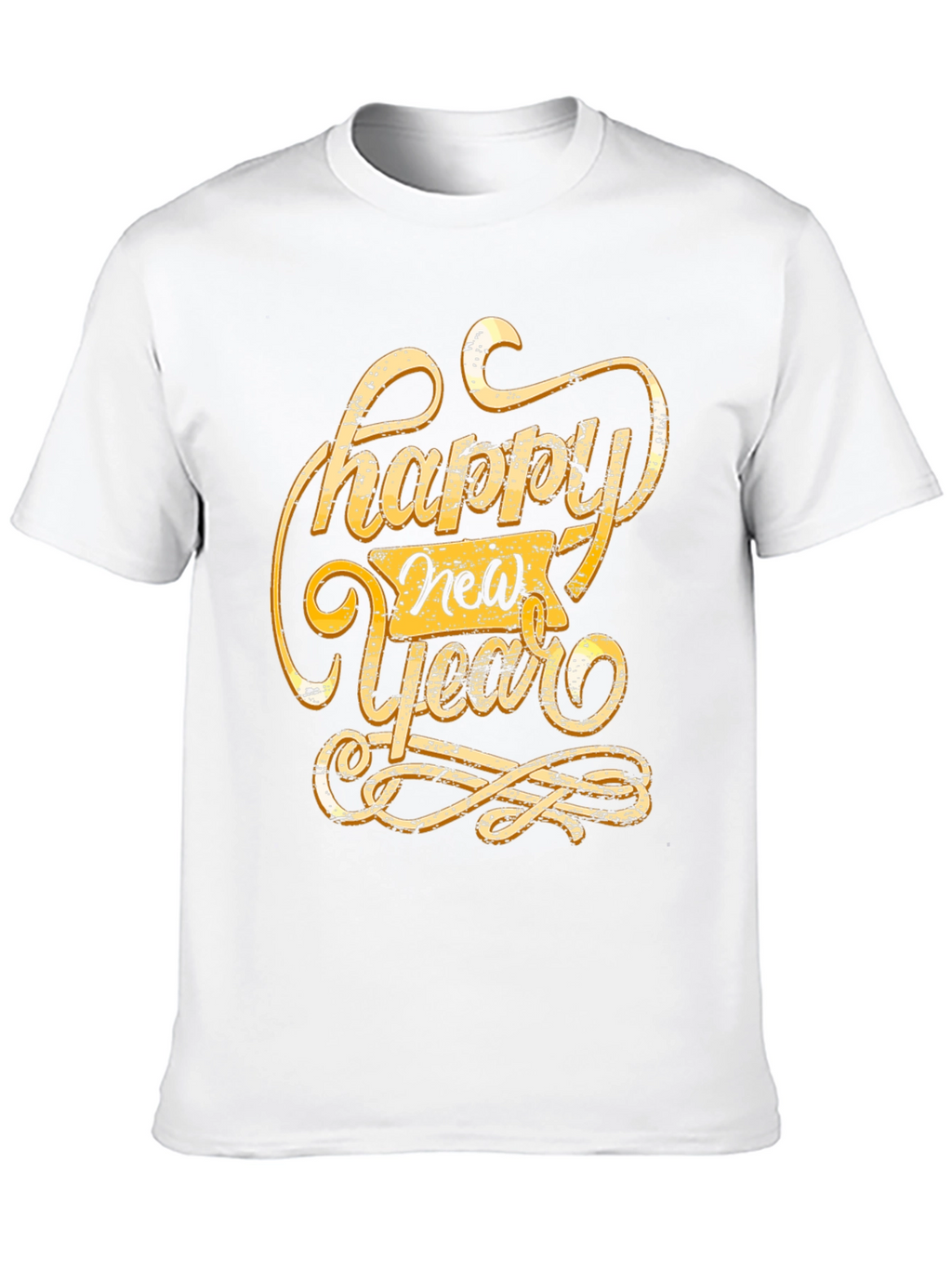 Happy New Year Graphic Tee - Black