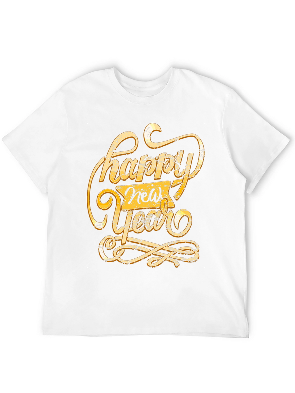 Happy New Year Graphic Tee - Black