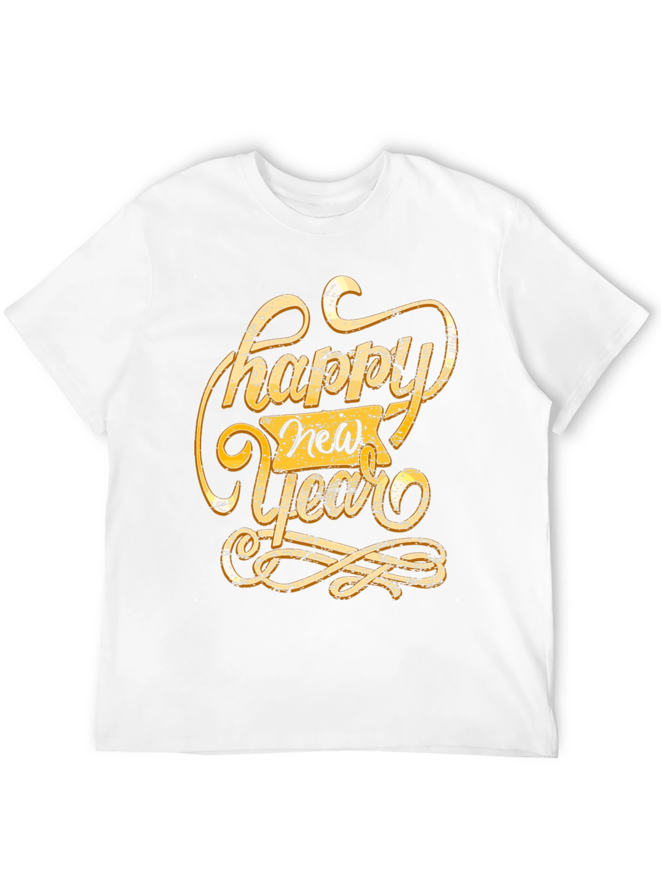 Happy New Year Graphic Tee - Black