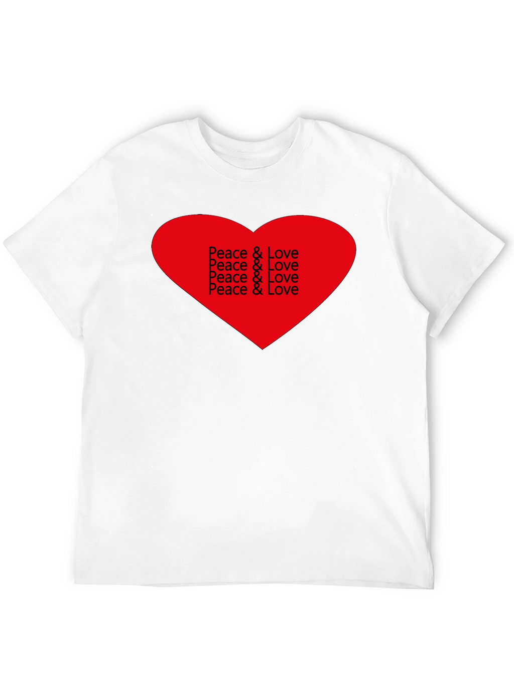 Peace & Love Heart Graphic T-Shirt