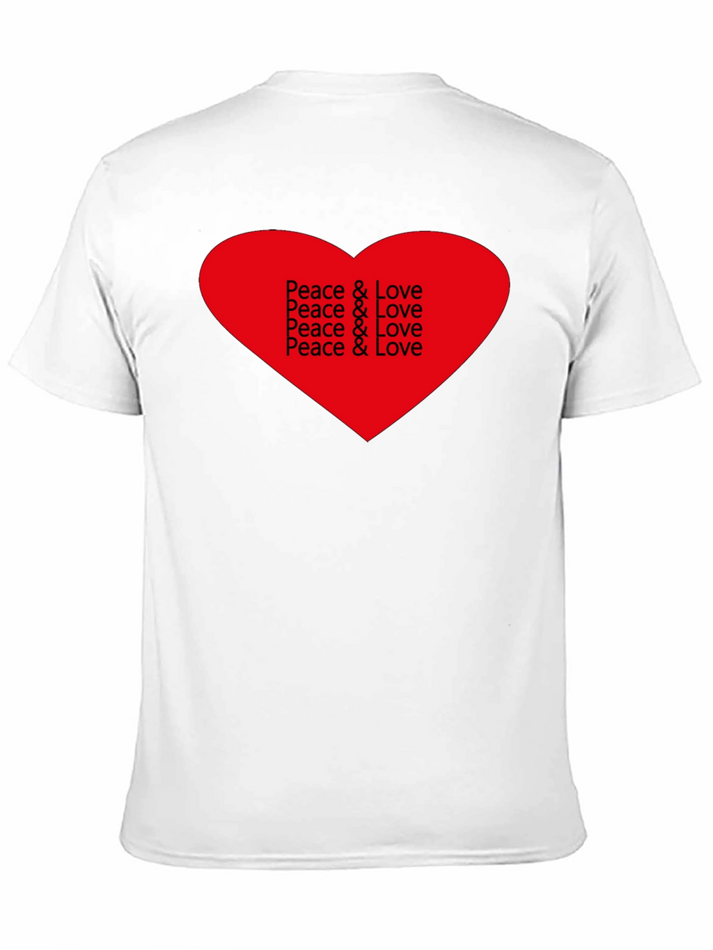 Peace & Love Heart Graphic T-Shirt
