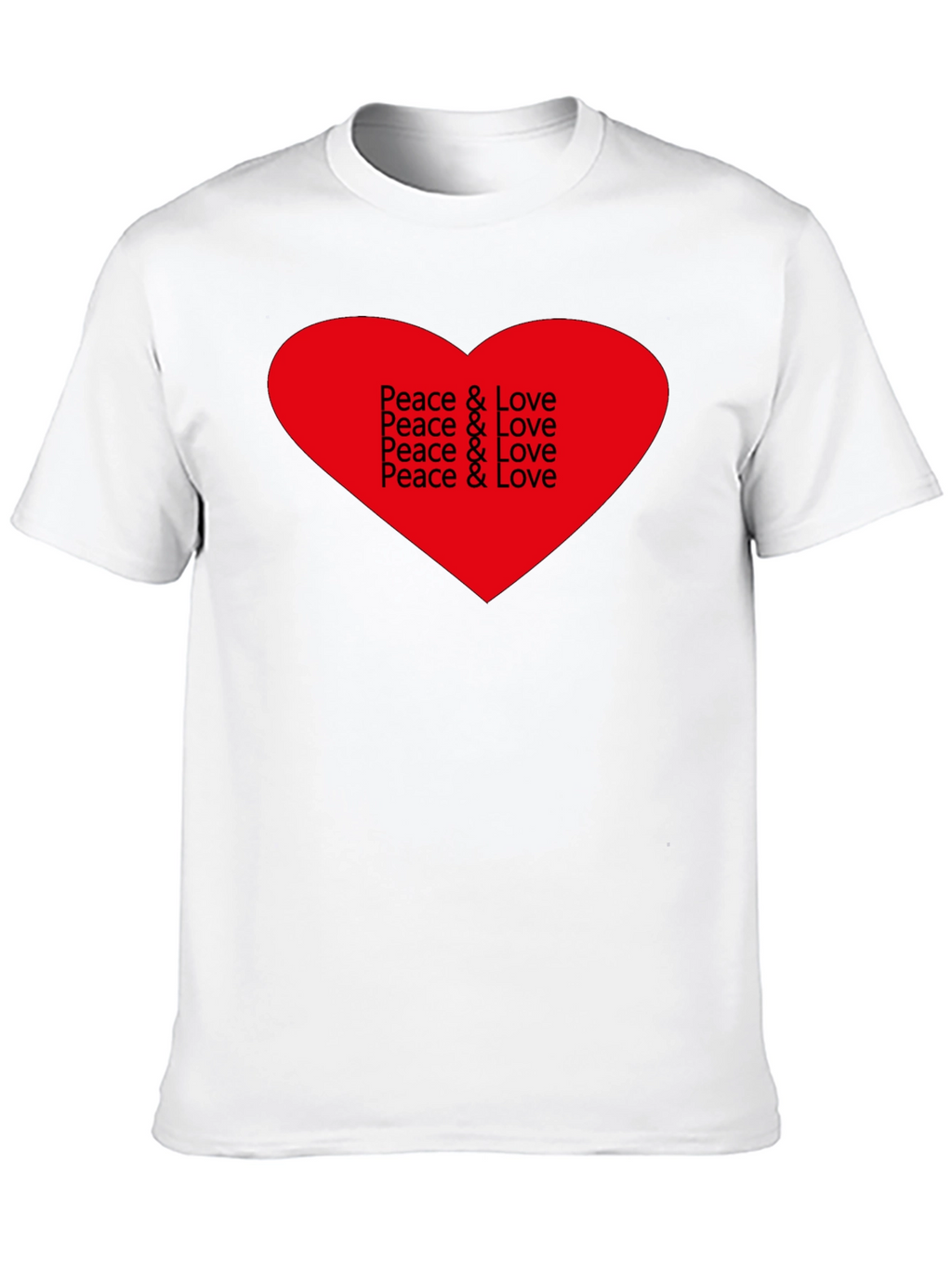 Peace & Love Heart Graphic T-Shirt