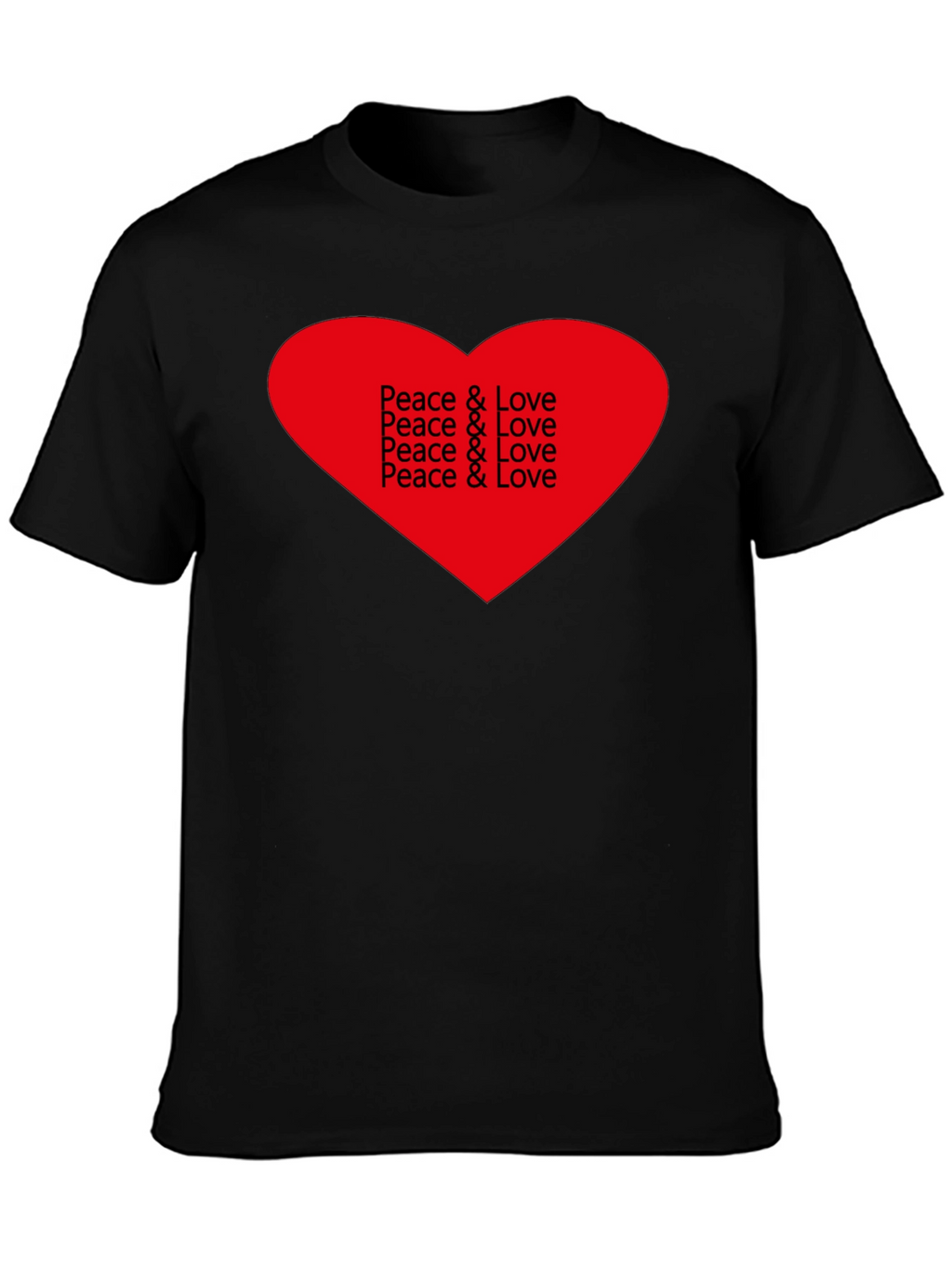 Peace & Love Heart Graphic T-Shirt