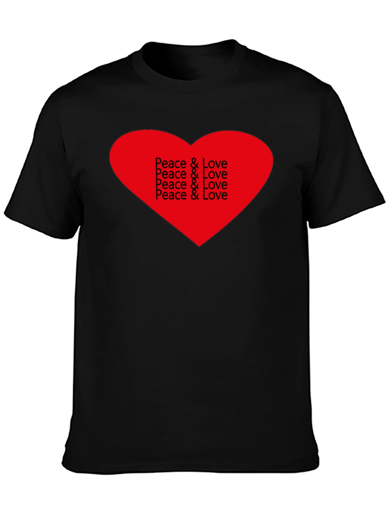 Peace & Love Heart Graphic T-Shirt