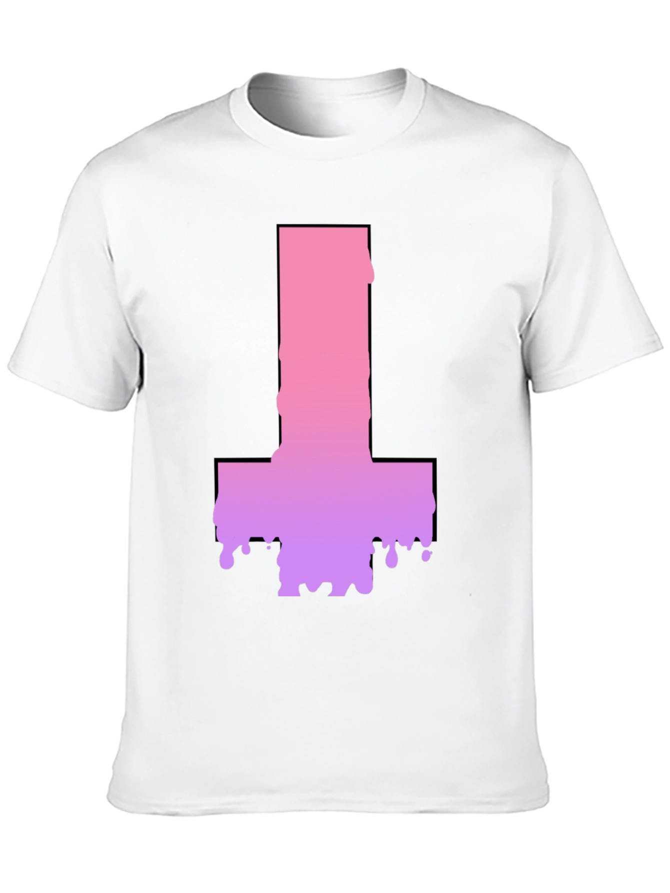 Inverted Cross Drip Graphic T-Shirt