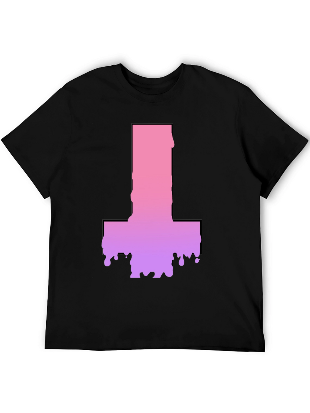 Inverted Cross Drip Graphic T-Shirt