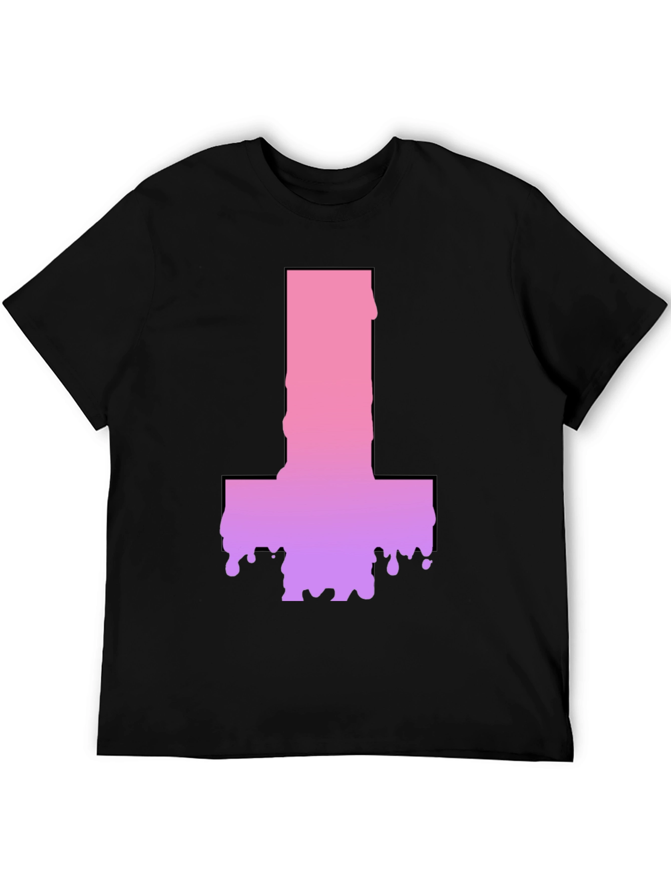 Inverted Cross Drip Graphic T-Shirt