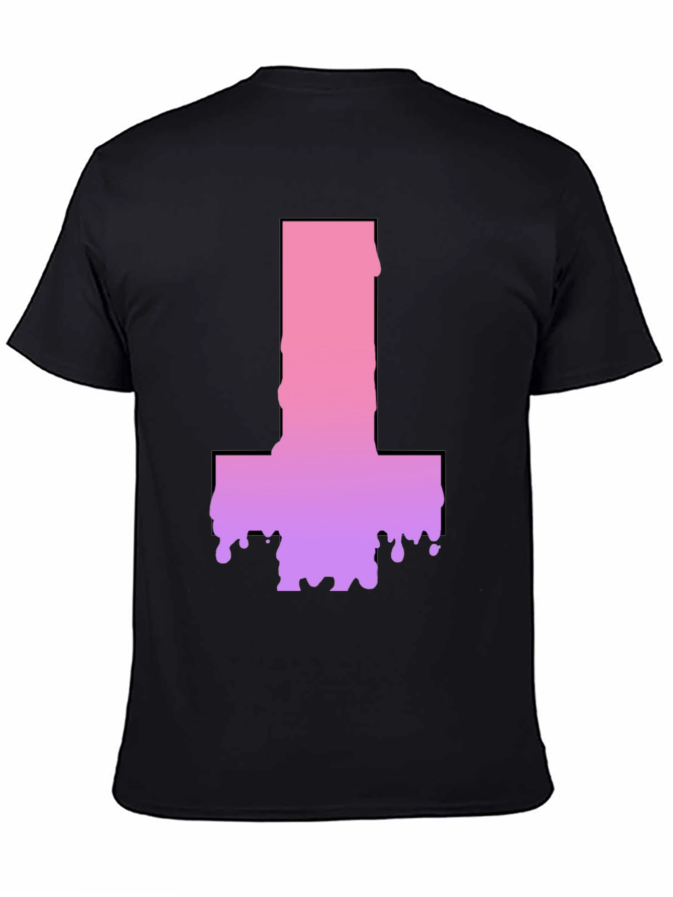 Inverted Cross Drip Graphic T-Shirt
