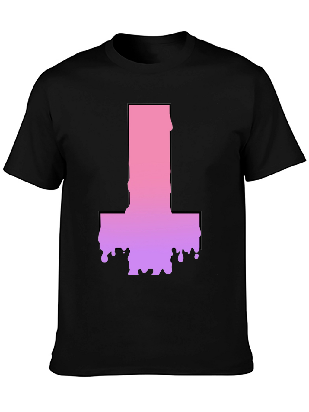 Inverted Cross Drip Graphic T-Shirt