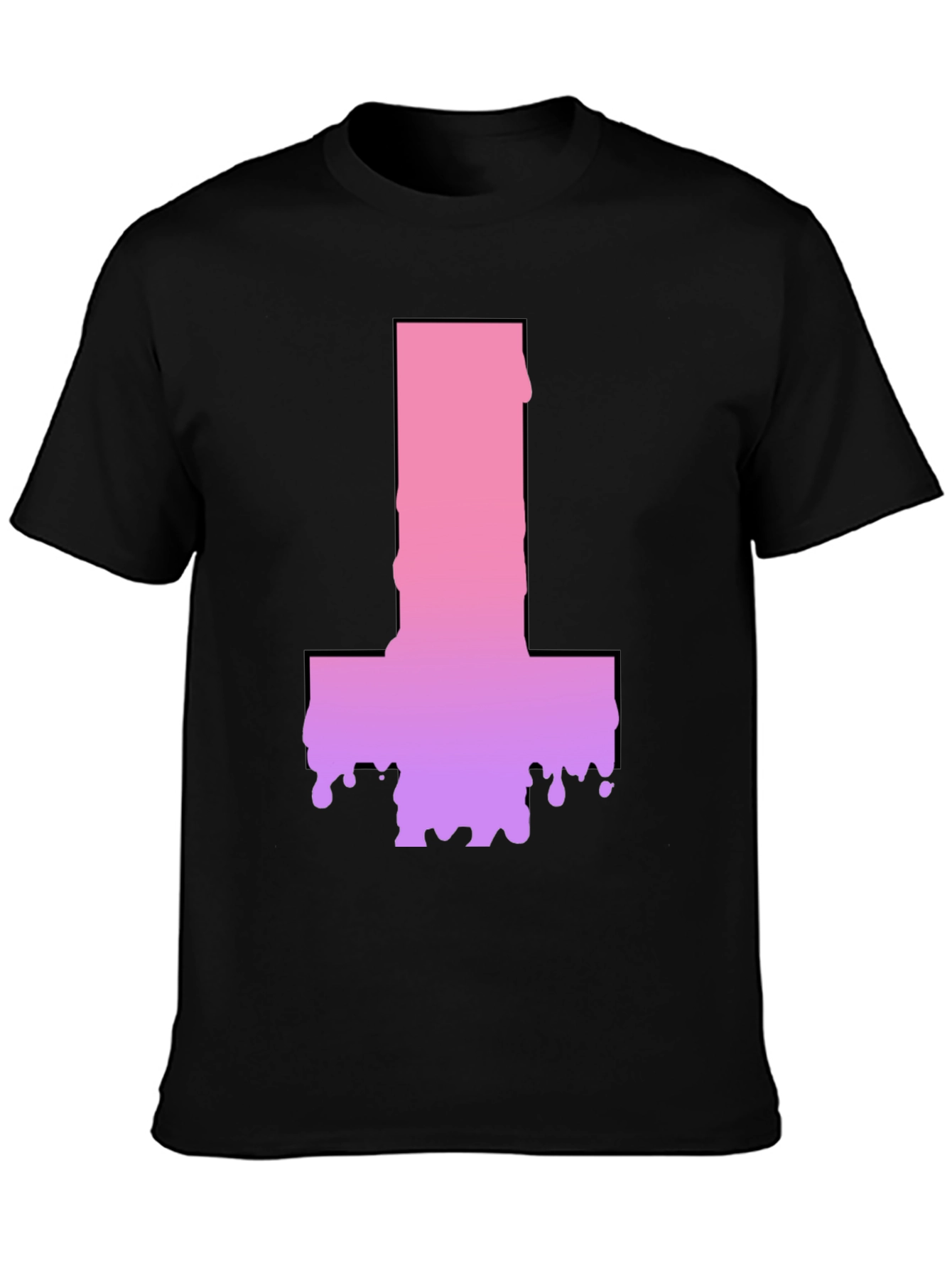 Inverted Cross Drip Graphic T-Shirt