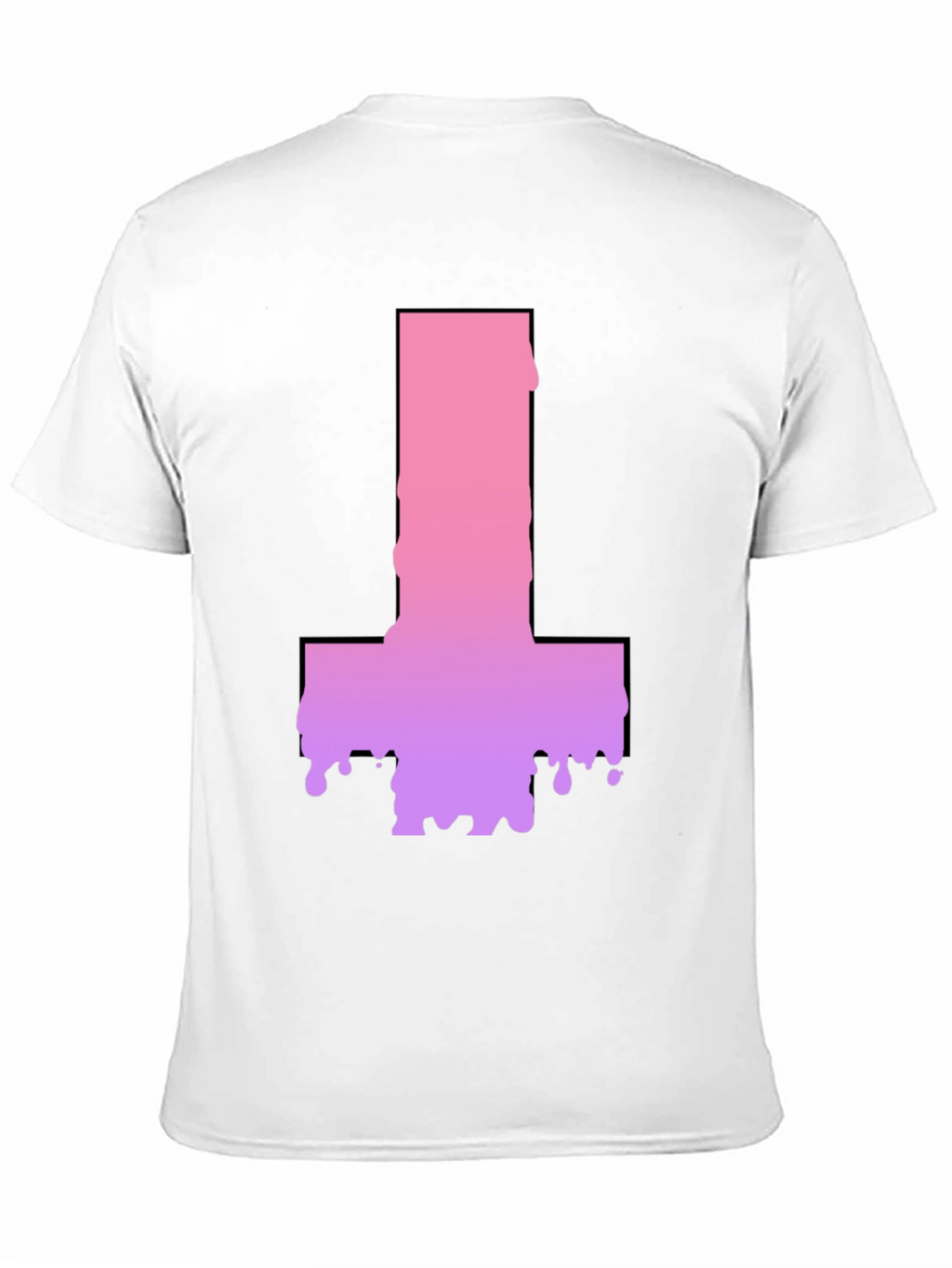 Inverted Cross Drip Graphic T-Shirt