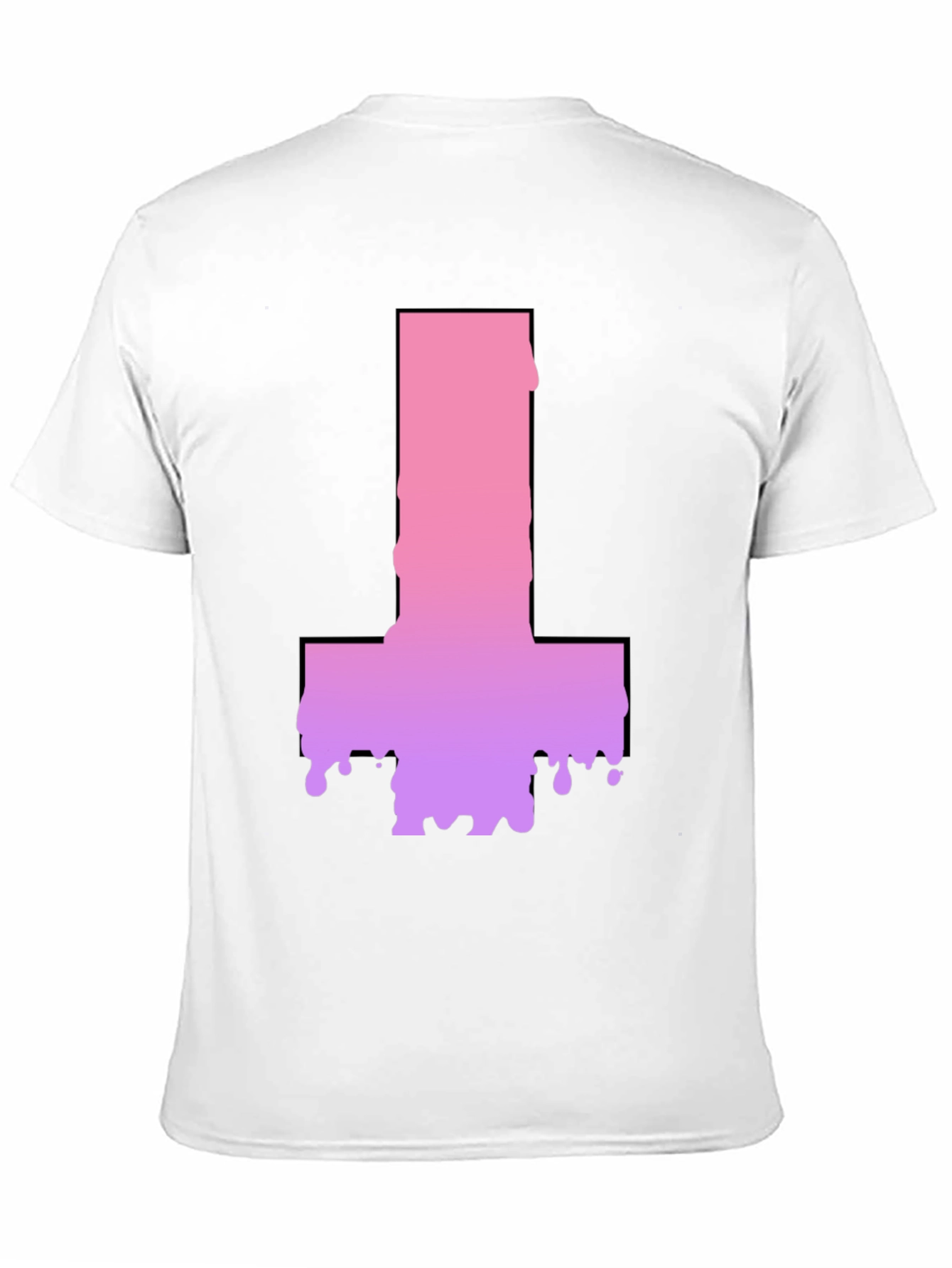 Inverted Cross Drip Graphic T-Shirt