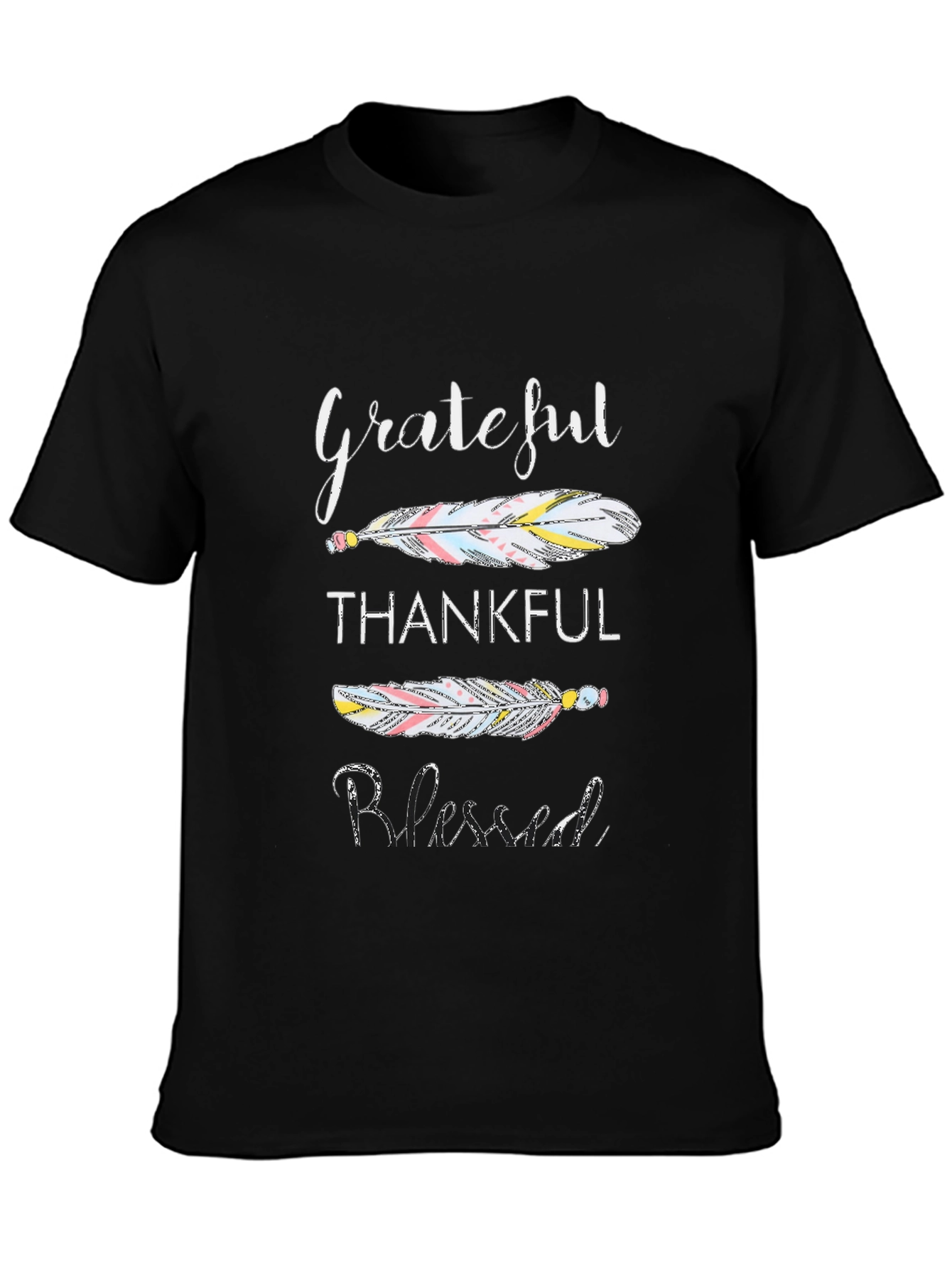 Grateful Thankful Blessed Graphic T-Shirt