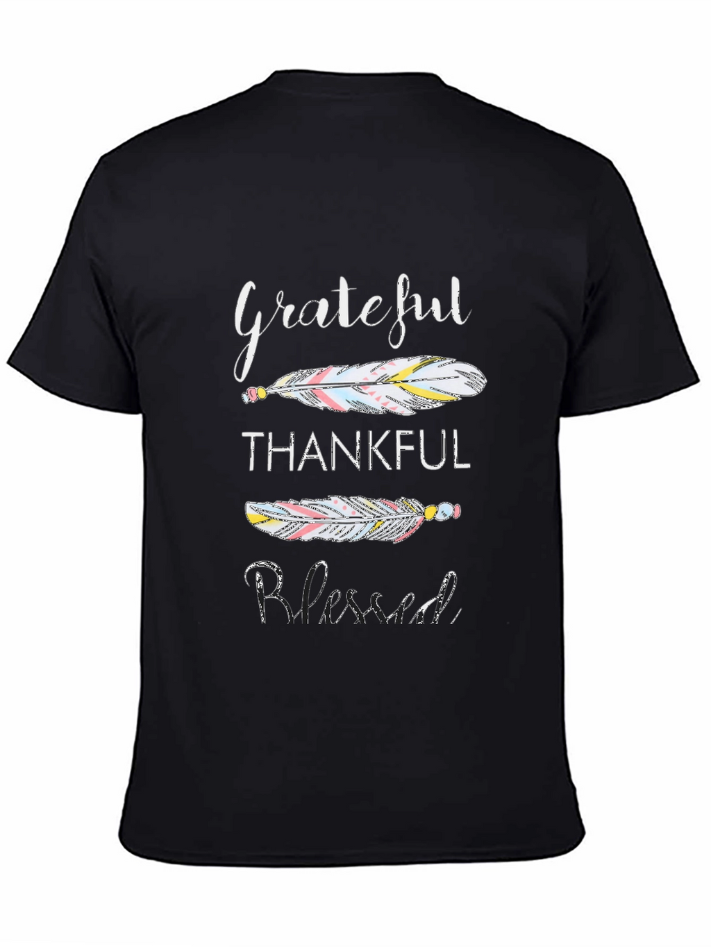 Grateful Thankful Blessed Graphic T-Shirt