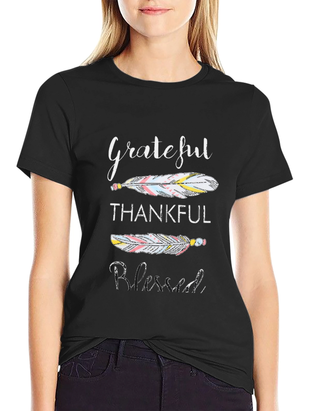 Grateful Thankful Blessed Graphic T-Shirt