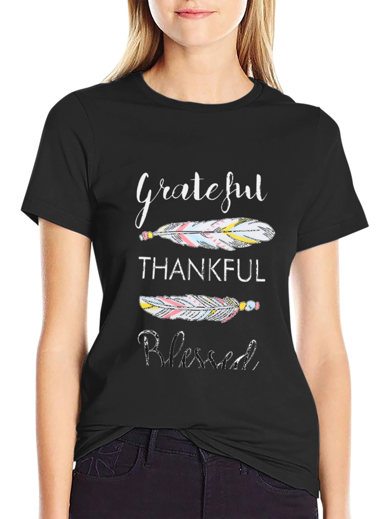 Grateful Thankful Blessed Graphic T-Shirt