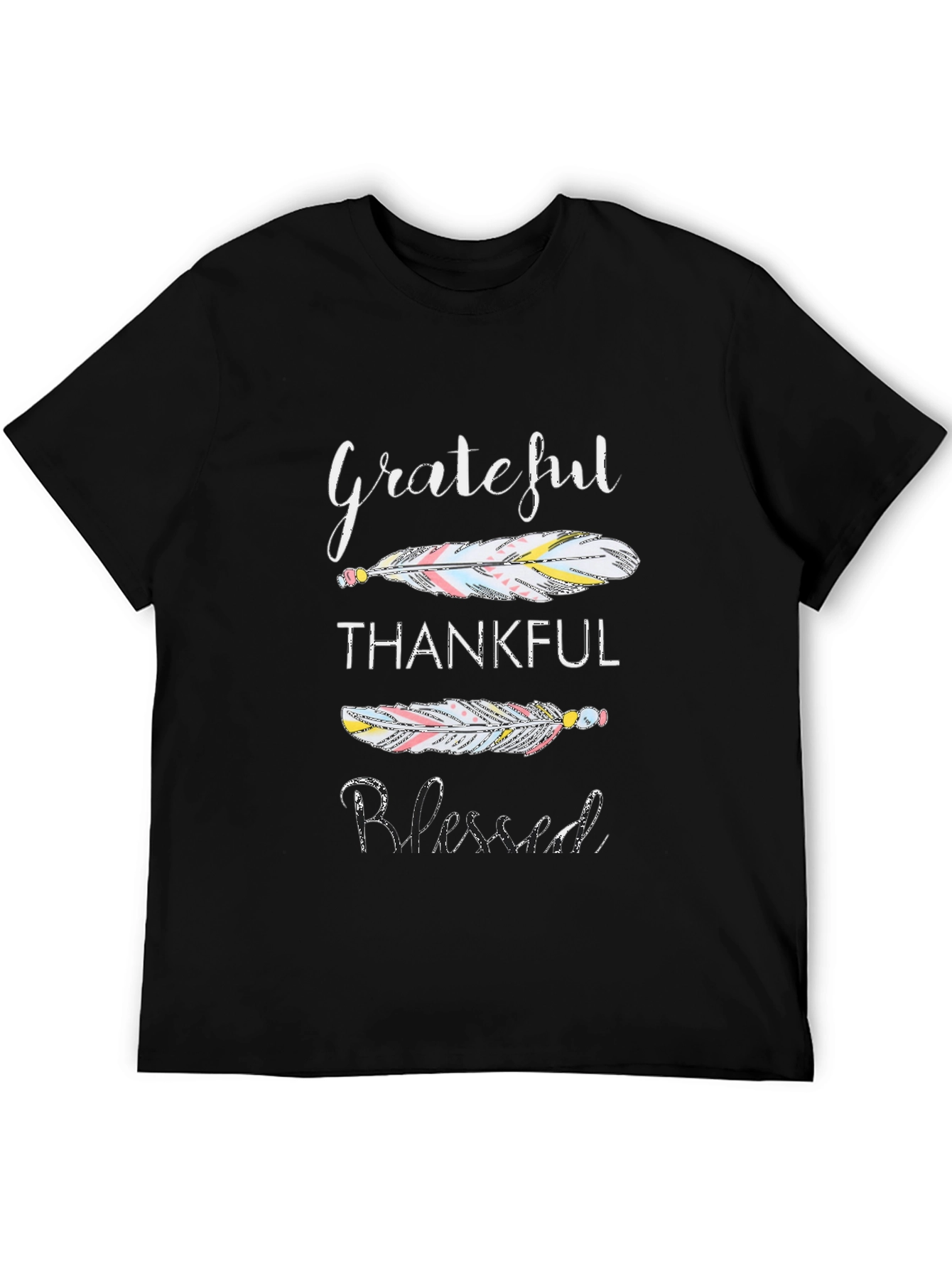 Grateful Thankful Blessed Graphic T-Shirt