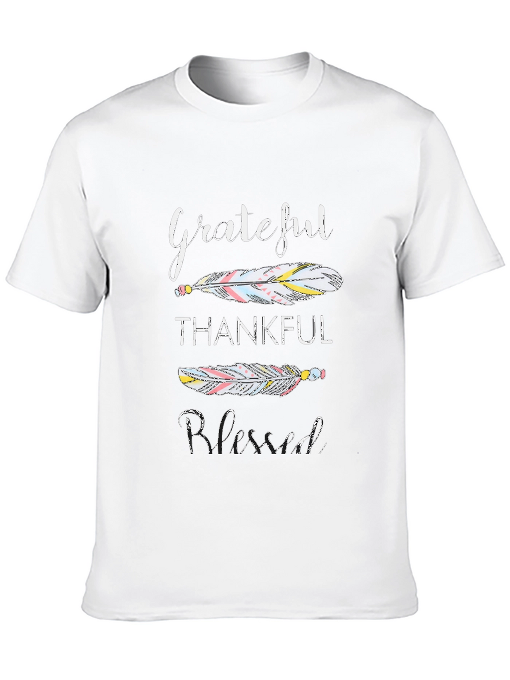Grateful Thankful Blessed Graphic T-Shirt