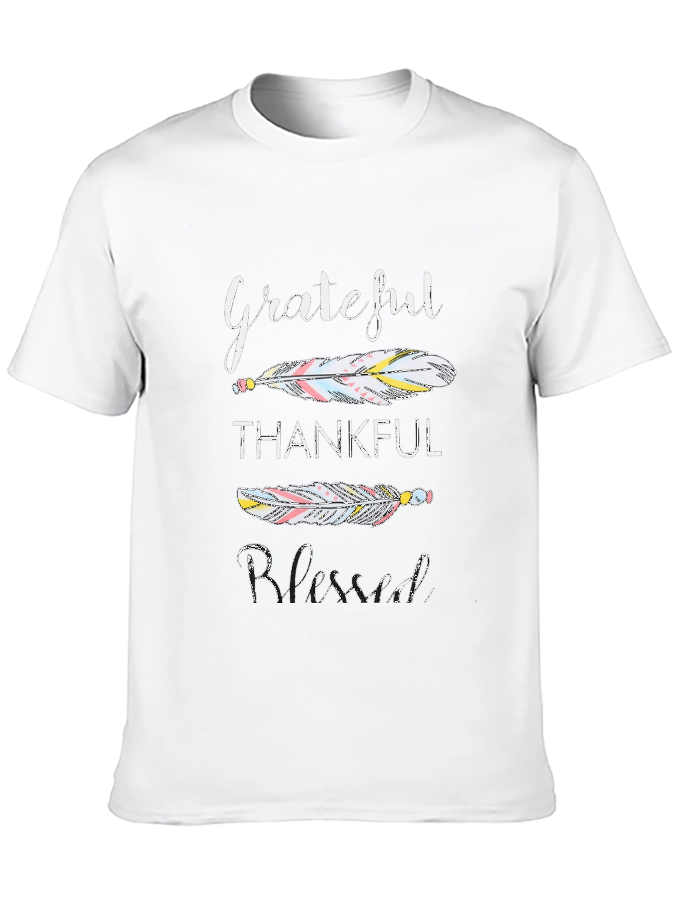 Grateful Thankful Blessed Graphic T-Shirt